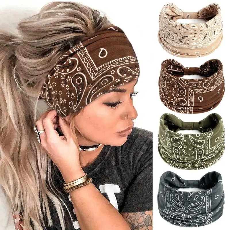 Ethnic Fashion Accessories - Boho Headbands for Women Vintage Paisley