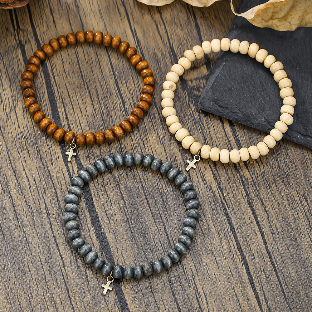 Wood Beaded Bracelet for Men,  – Fashion Ethnic Wear For Men recenzja i cena