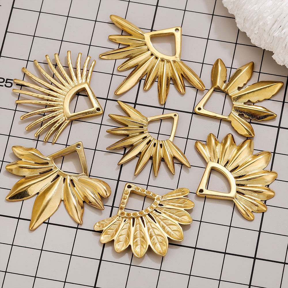2pcs Stainless Steel Fan Shape – Ethnic Fashion Accessories recenzja i cena