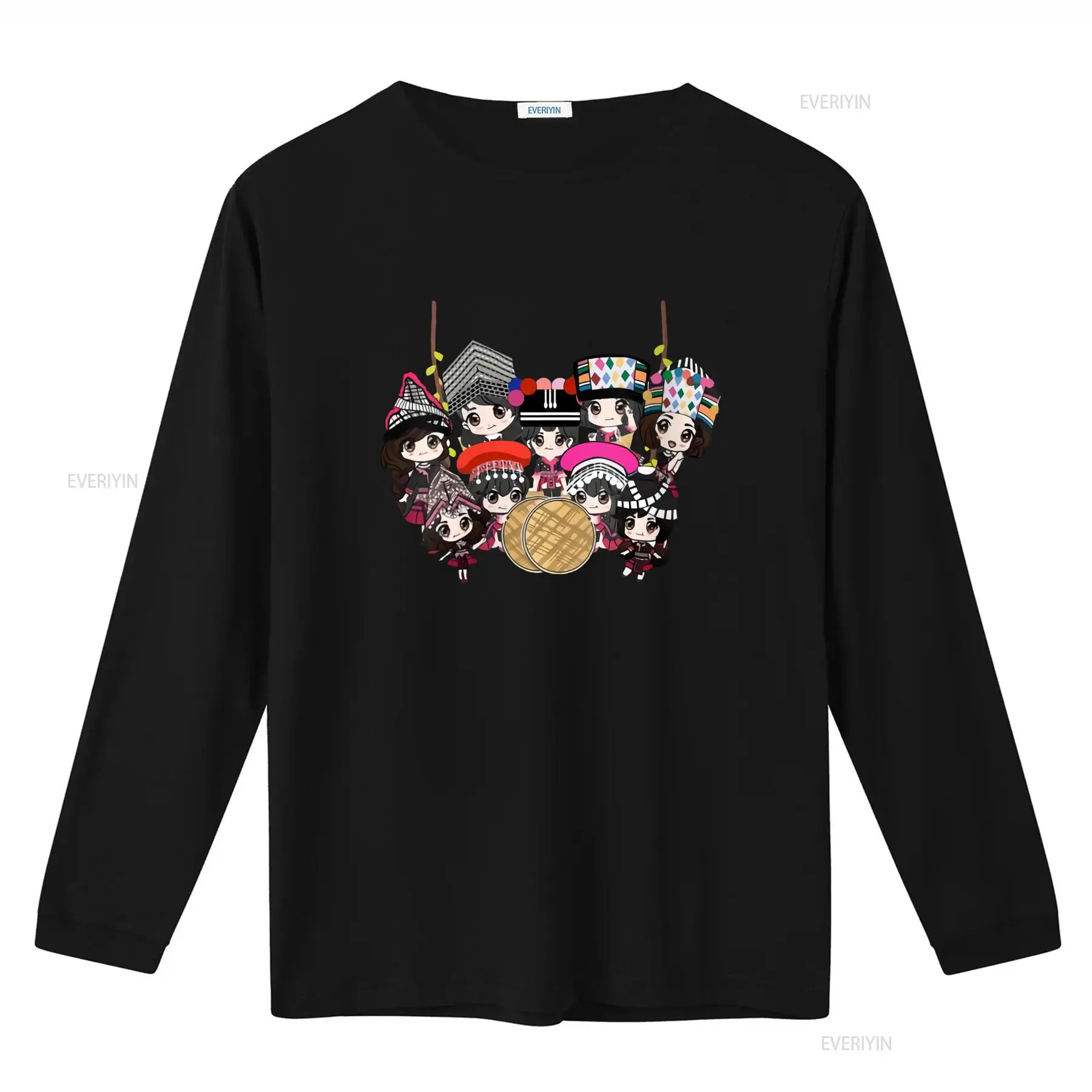 9 Hmong Girls Cartoon Print T  – Fashion Ethnic Wear For Men recenzja i cena