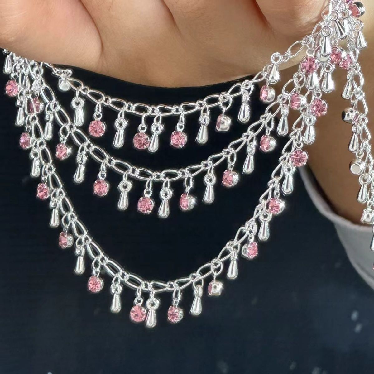 Exquisite Rhinestone Teardrop  – Ethnic Fashion Accessories recenzja i cena