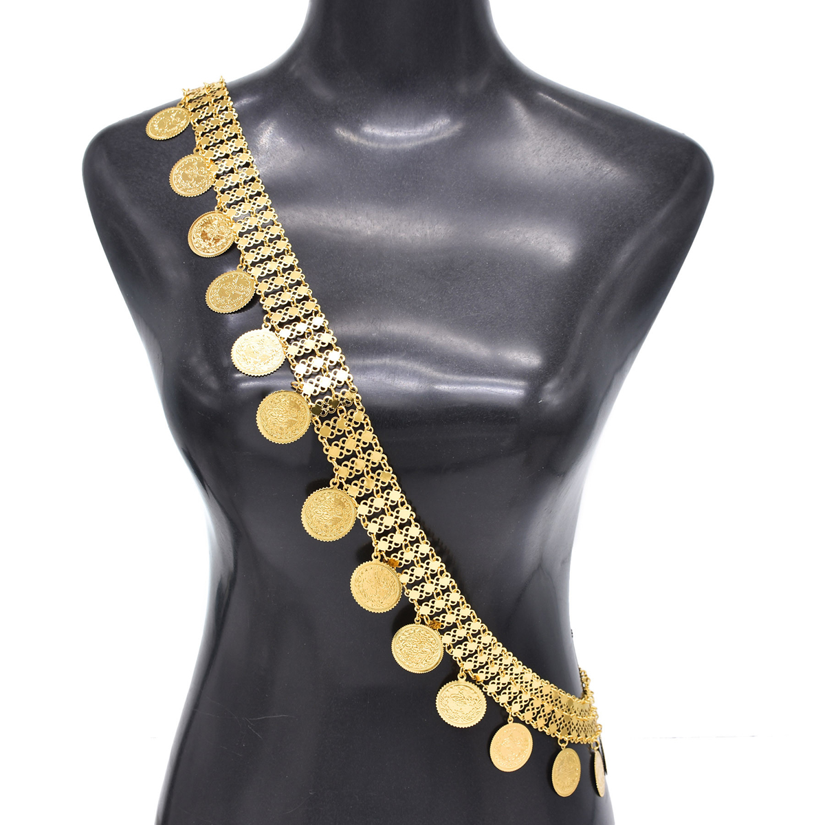 Gold Plated Simple Large Coins – Ethnic Fashion Accessories recenzja i cena